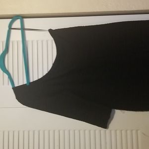 Black dress, one sleeve (right).